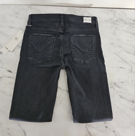 Hudson Jeans Mid Rise Nico Super Skinny Ankle Black Distressed Jeans 26 NWT - Picture 6 of 10
